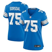 Women's Nike Colby Sorsdal  Blue Detroit Lions Team Game Jersey