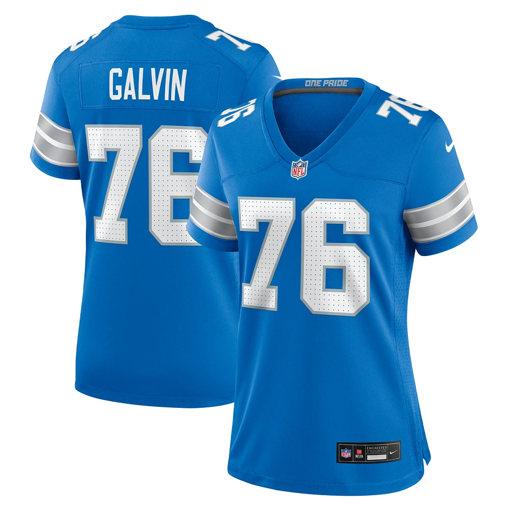 Women's Nike Connor Galvin  Blue Detroit Lions Team Game Jersey