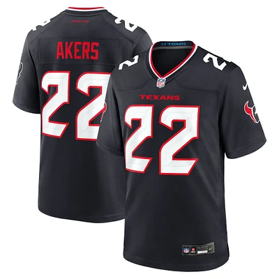 Men's Nike Cam Akers  Navy Houston Texans Team Game Jersey