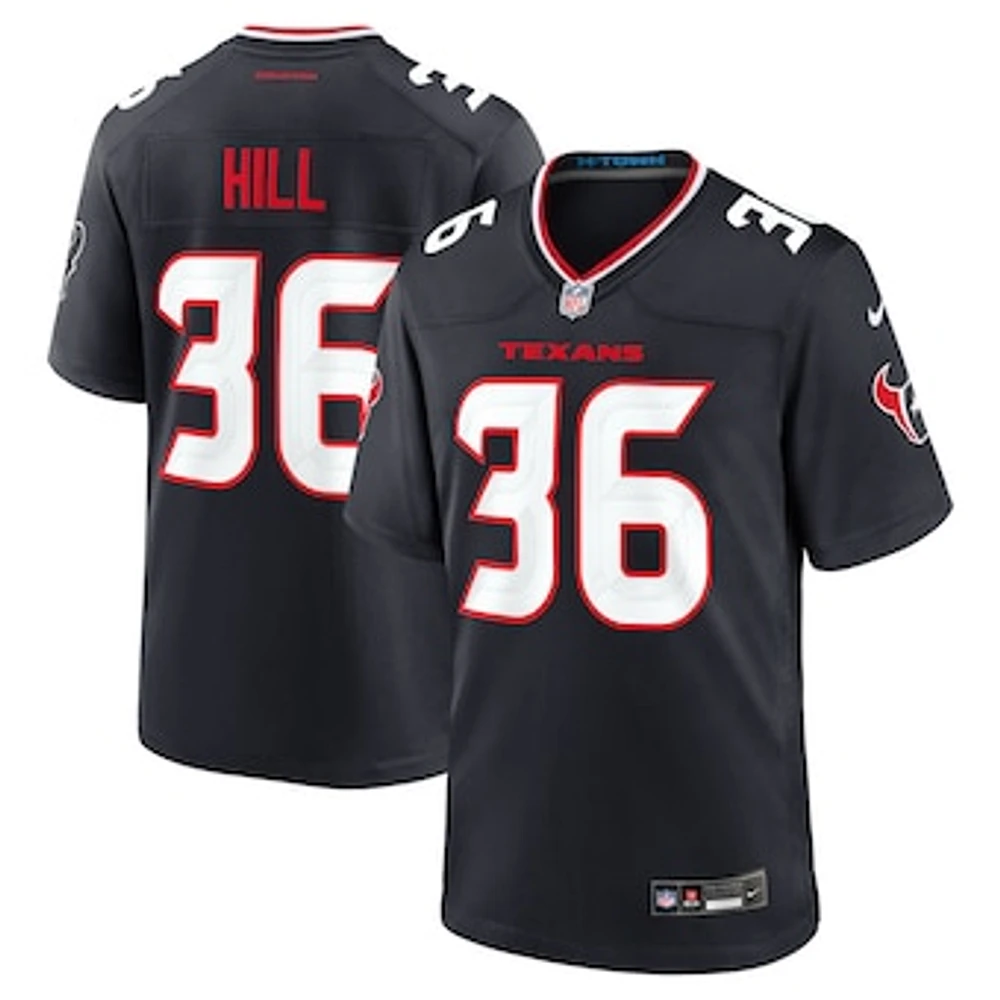 Men's Nike Brandon Hill  Navy Houston Texans Team Game Jersey