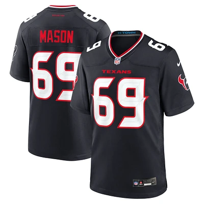 Men's Nike Shaq Mason  Navy Houston Texans Team Game Jersey