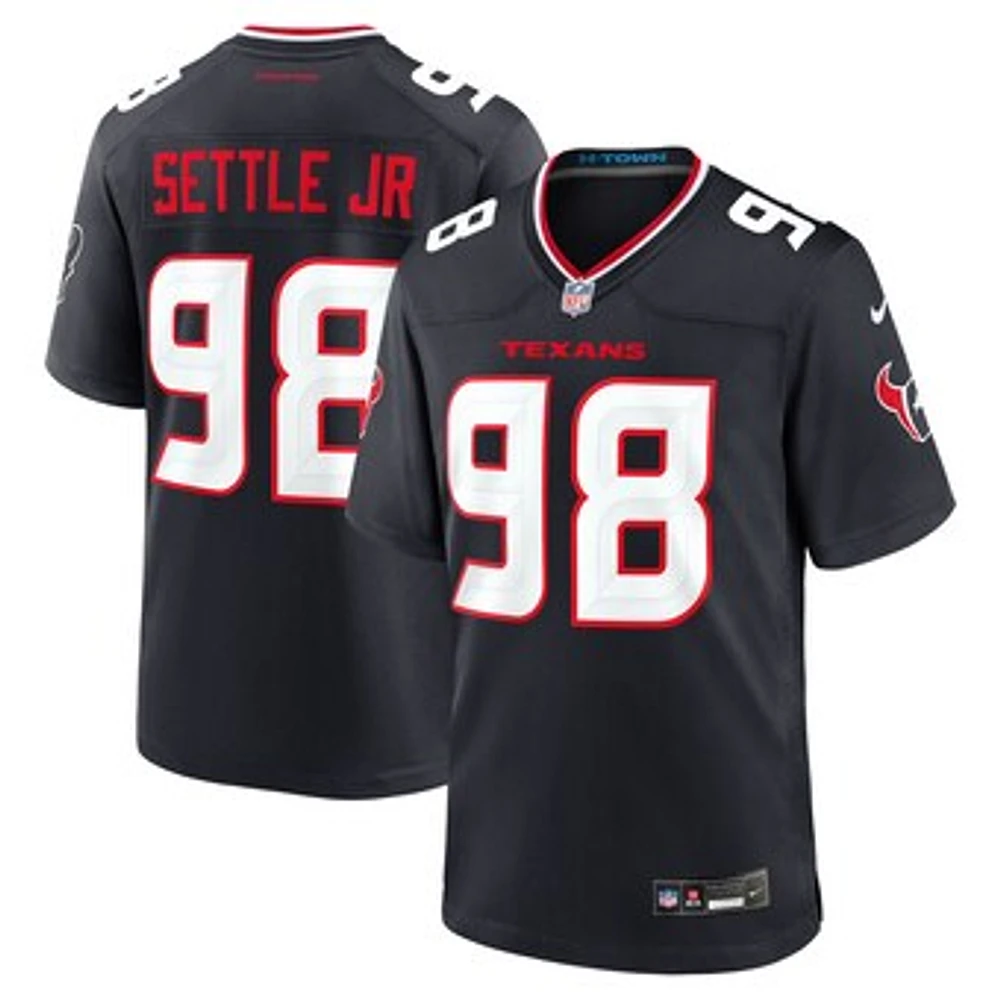 Men's Nike Tim Settle Jr.  Navy Houston Texans Team Game Jersey