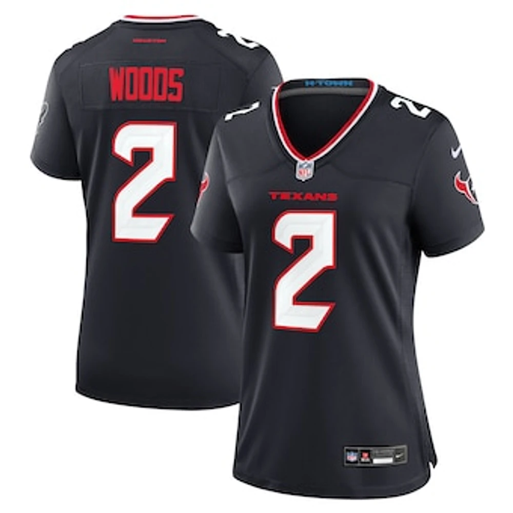 Women's Nike Robert Woods  Navy Houston Texans Team Game Jersey