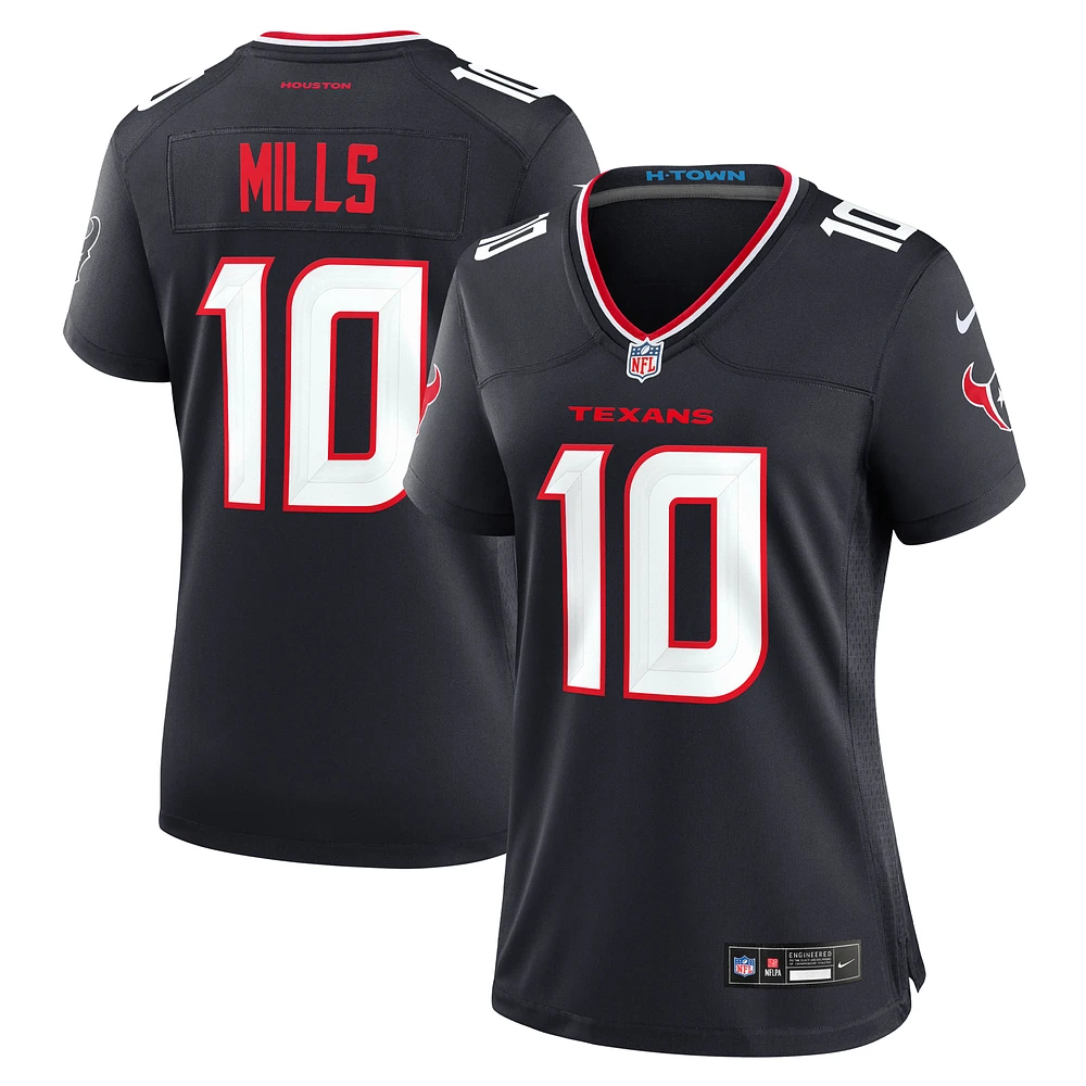 Women's Nike Davis Mills  Navy Houston Texans Team Game Jersey