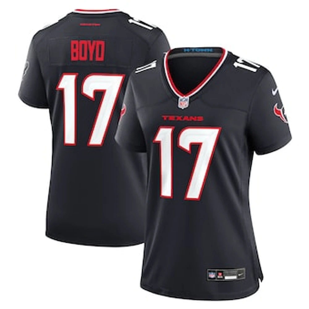 Women's Nike Kris Boyd  Navy Houston Texans Team Game Jersey