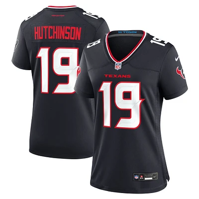 Women's Nike Xavier Hutchinson  Navy Houston Texans Team Game Jersey