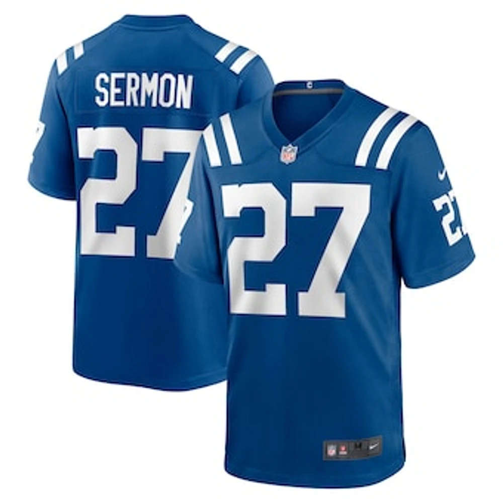 Men's Nike Trey Sermon  Royal Indianapolis Colts Game Jersey