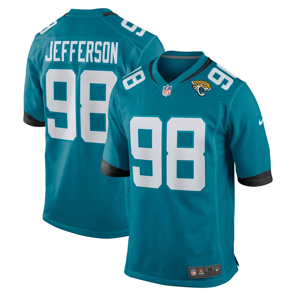 Men's Nike Jordan Jefferson  Teal Jacksonville Jaguars Team Game Jersey