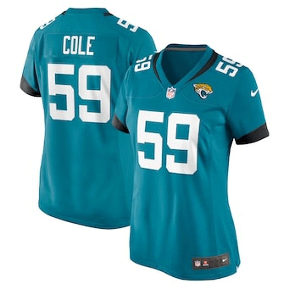 Women's Nike Myles Cole  Teal Jacksonville Jaguars Game Jersey