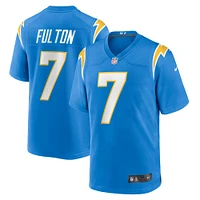 Men's Nike Kristian Fulton  Powder Blue Los Angeles Chargers Team Game Jersey