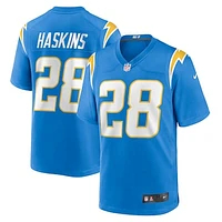 Men's Nike Hassan Haskins  Powder Blue Los Angeles Chargers Team Game Jersey