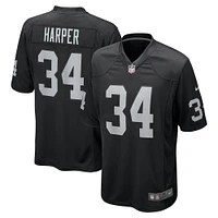 Men's Nike Thomas Harper  Black Las Vegas Raiders Team Game Jersey