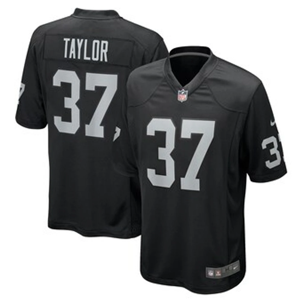 Men's Nike Trey Taylor  Black Las Vegas Raiders Team Game Jersey