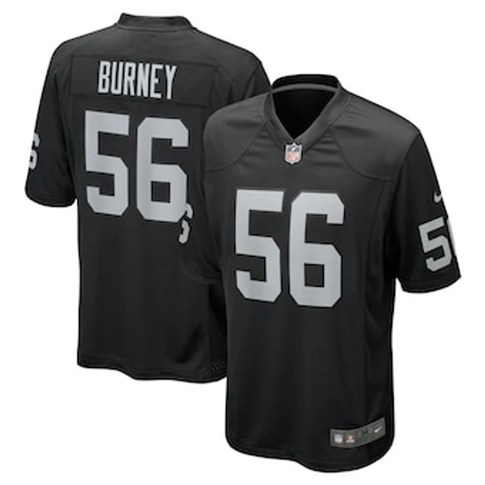 Men's Nike Amari Burney  Black Las Vegas Raiders Team Game Jersey