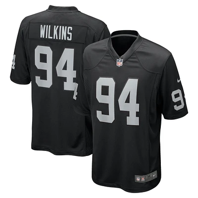 Men's Nike Christian Wilkins  Black Las Vegas Raiders Team Game Jersey