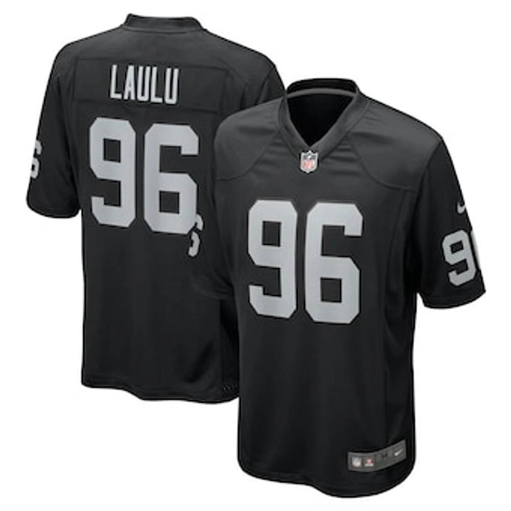 Men's Nike Jonah Laulu  Black Las Vegas Raiders Team Game Jersey