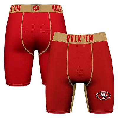 Men's Rock Em Socks Scarlet San Francisco 49ers Primary Logo Boxer Briefs