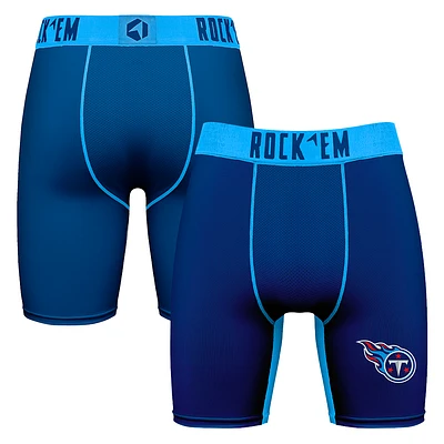 Men's Rock Em Socks Blue Tennessee Titans Primary Logo Boxer Briefs