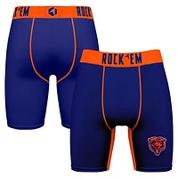 Men's Rock Em Socks Navy Chicago Bears Primary Logo Boxer Briefs
