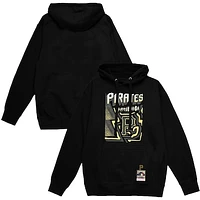 Men's Mitchell & Ness Black Pittsburgh Pirates Sidewalk Sketch Pullover Hoodie