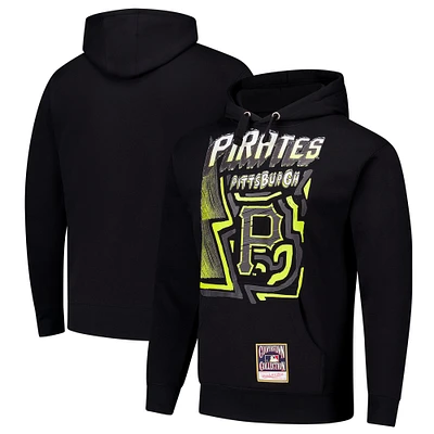 Men's Mitchell & Ness Black Pittsburgh Pirates Sidewalk Sketch Pullover Hoodie