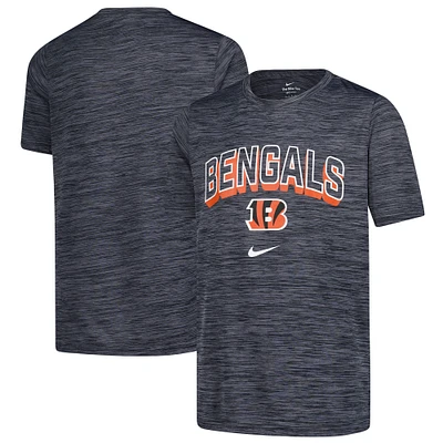 Youth Nike  Charcoal Cincinnati Bengals Sideline Velocity Performance T-Shirt