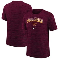 Youth Nike  Burgundy Washington Commanders Sideline Velocity Performance T-Shirt