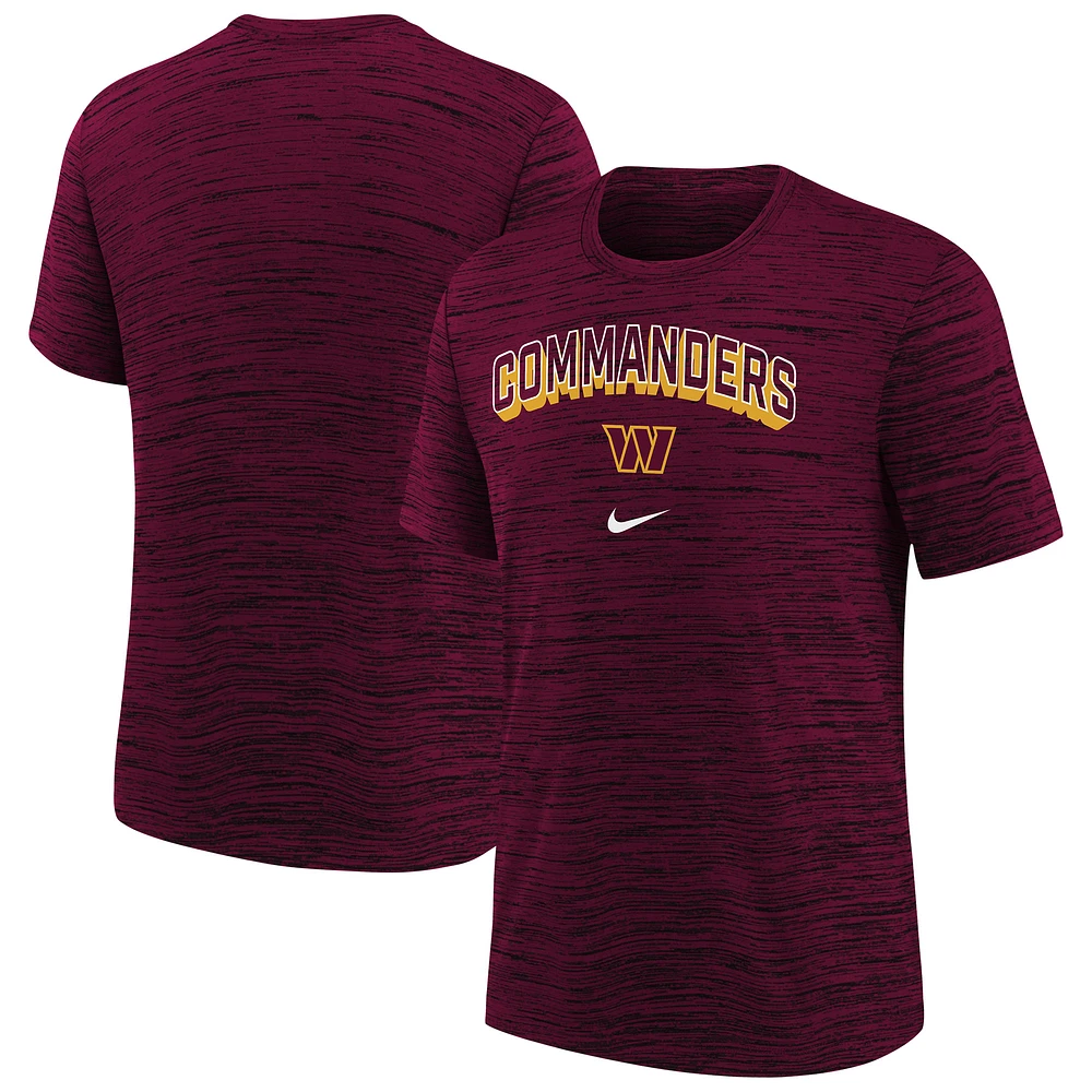 Youth Nike Burgundy Washington Commanders Sideline Velocity Performance T-Shirt