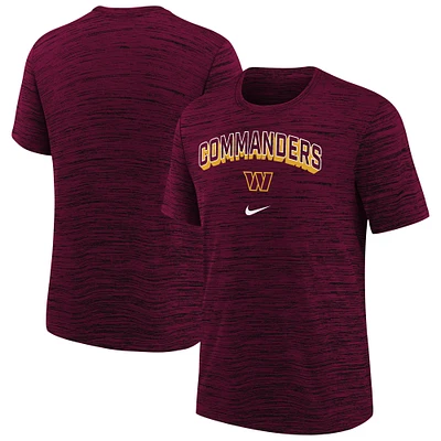 Youth Nike  Burgundy Washington Commanders Sideline Velocity Performance T-Shirt