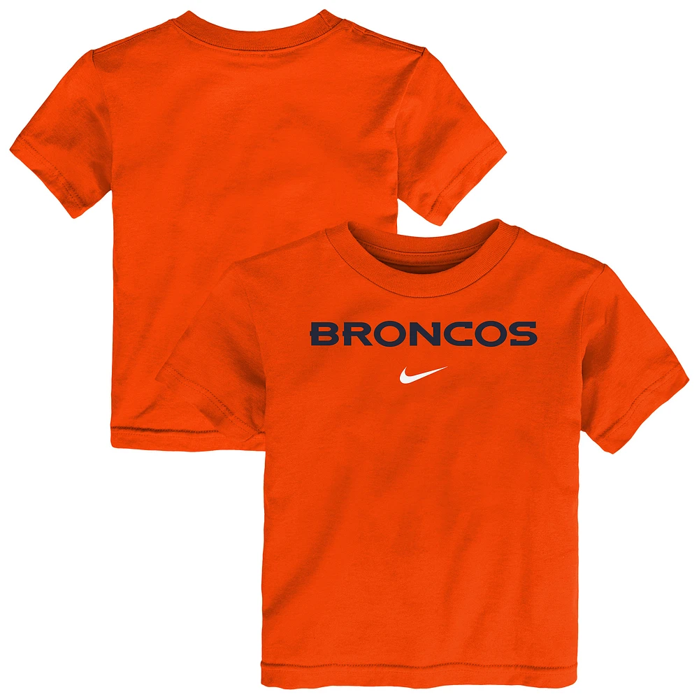 Toddler Nike Orange Denver Broncos Wordmark T-Shirt
