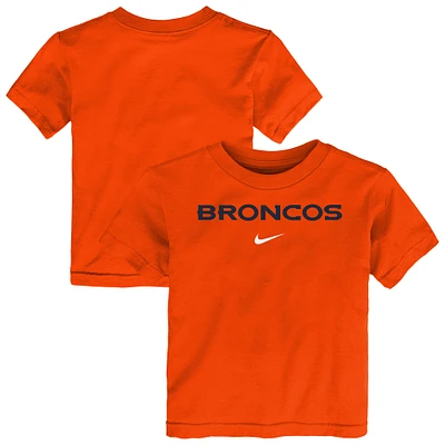 Toddler Nike Orange Denver Broncos Wordmark T-Shirt