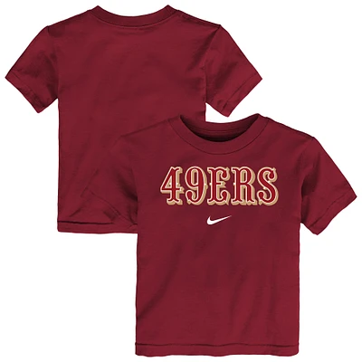 Toddler Nike Scarlet San Francisco 49ers Wordmark T-Shirt