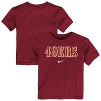 Toddler Nike Scarlet San Francisco 49ers Wordmark T-Shirt