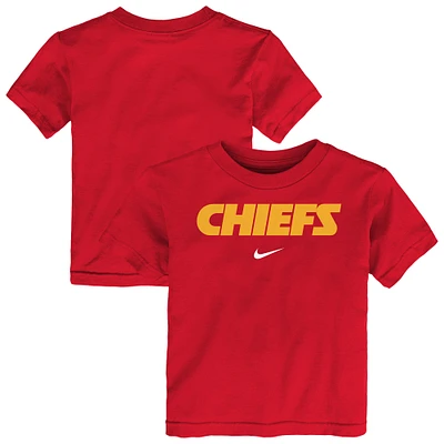 Toddler Nike Red Kansas City Chiefs Wordmark T-Shirt