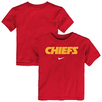 Toddler Nike Red Kansas City Chiefs Wordmark T-Shirt