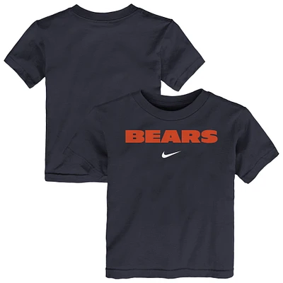 Toddler Nike Navy Chicago Bears Wordmark T-Shirt