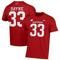 Men's Under Armour Ron Dayne Red Wisconsin Badgers Name & Number T-Shirt