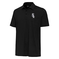 Men's Antigua Black Chicago White Sox Whirl Polo