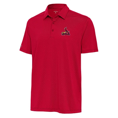 Men's Antigua Red St. Louis Cardinals Whirl Polo