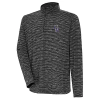 Men's Antigua  Heather Black Colorado Rockies Quarter-Zip Top