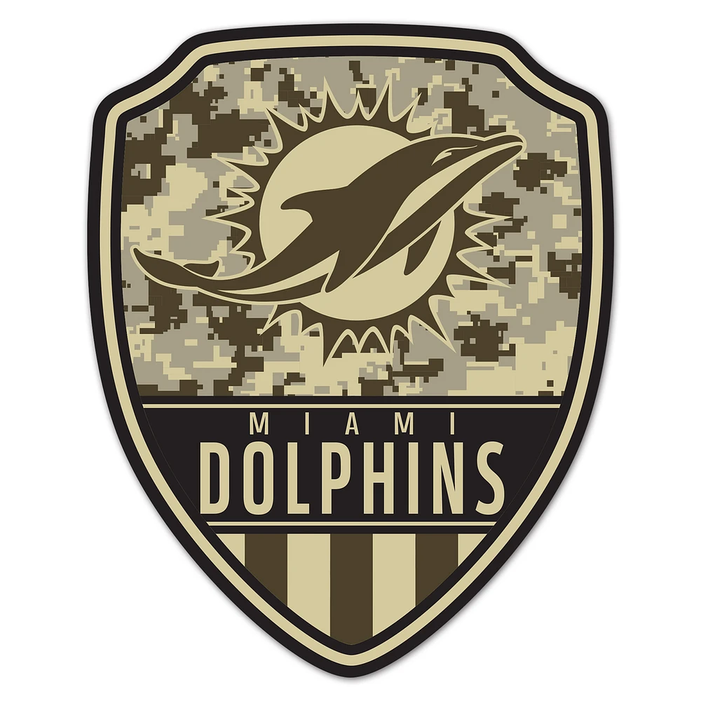 WinCraft Miami Dolphins 11" x 14" Standard Issue Digital Camouflage Pattern Wood Sign