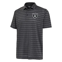 Men's Antigua  Heather Black Las Vegas Raiders Urge Polo