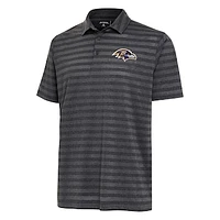 Men's Antigua  Heather Black Baltimore Ravens Urge Polo