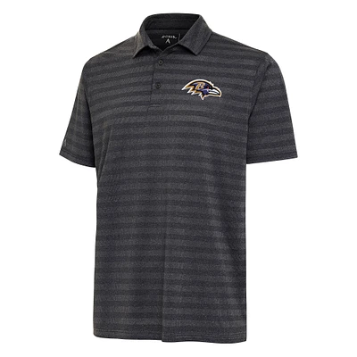 Men's Antigua  Heather Black Baltimore Ravens Urge Polo