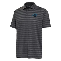 Men's Antigua  Heather Black Carolina Panthers Urge Polo
