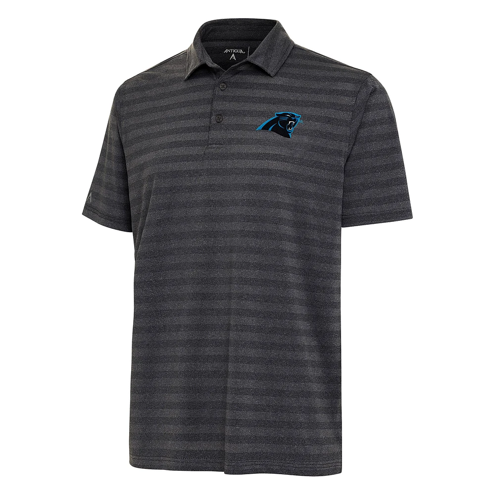 Men's Antigua Heather Black Carolina Panthers Urge Polo