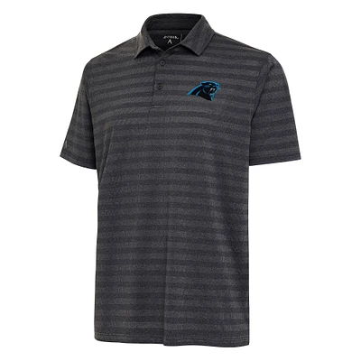 Men's Antigua  Heather Black Carolina Panthers Urge Polo