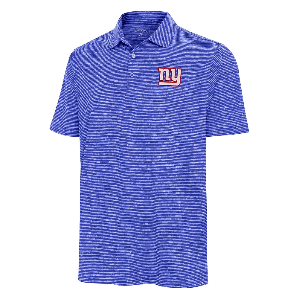 Men's Antigua Heather Royal New York Giants Static Polo