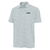Men's Antigua  Heather Gray New York Jets Static Polo