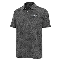 Men's Antigua  Heather Black Philadelphia Eagles Static Polo